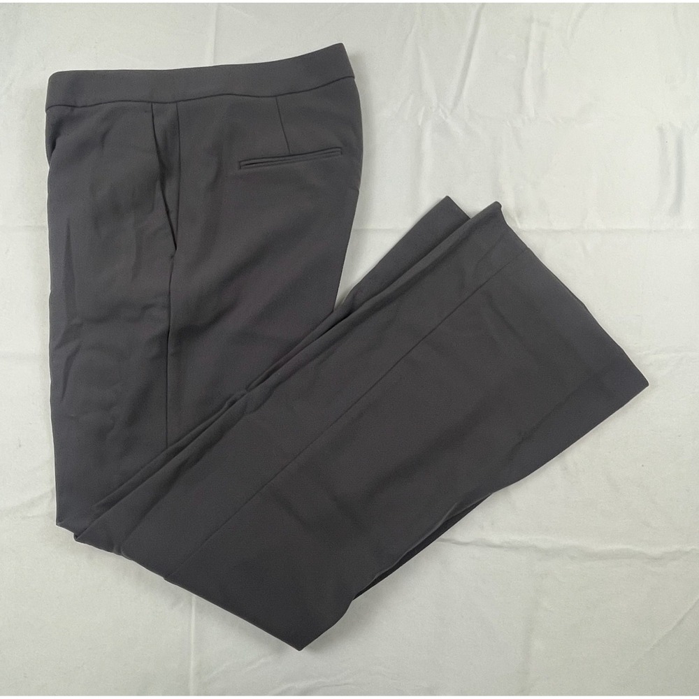 Ann Taylor Women's Size 10 Gray Trouser Dress Pants Wide Leg Career Office Polye